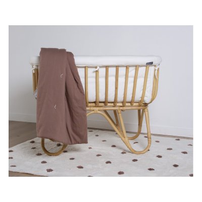 Childhome Ratanový košík na miminko + matrace + potah Jersey - Off White - obrázek