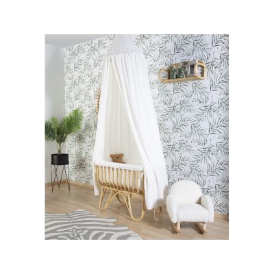 Childhome Ratanový košík na miminko + matrace + potah Jersey - Off White - obrázek