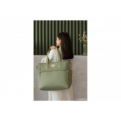 Nobodinoz Baby on the go Přebalovací taška - Olive Green - obrázek
