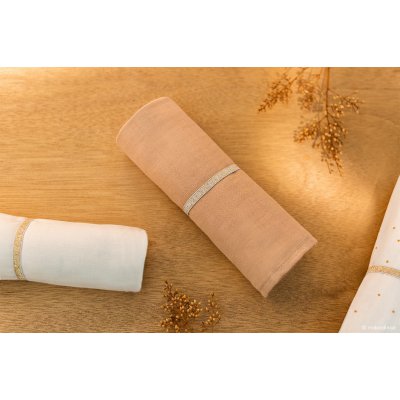 Nobodinoz Butterfly Swaddle 100 x 120 cm - White - obrázek