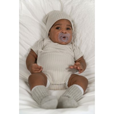 Lodger Beanie Seersucker Steel 6 - 12 měsíců - obrázek