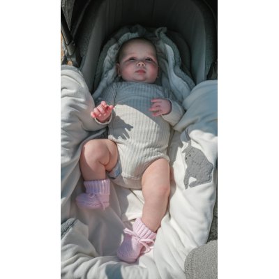 Lodger Romper LS Seersucker Steel 80 - obrázek