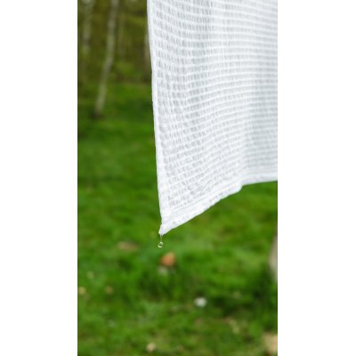 Lodger Swaddler Seersucker 120 x 120 cm Cloud Dancer - obrázek