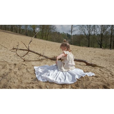 Lodger Swaddler Seersucker 120 x 120 cm Cloud Dancer - obrázek