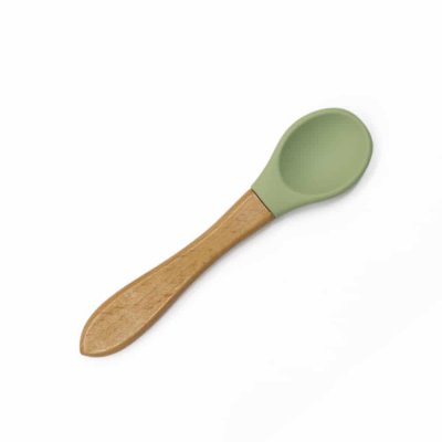 Martons Dětský příbor vidlička a lžička s dřevěnou rukojetí - Olive Green - obrázek