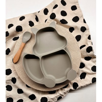 Martons Silikonová miska s přísavkou Squirell - Beige - obrázek