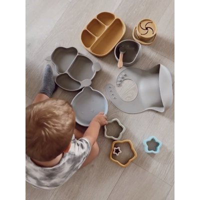 Martons Silikonová miska s přísavkou Squirell - Beige - obrázek