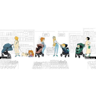 Carrello Bravo Plus Sportovní kočárek - Palm Green - obrázek