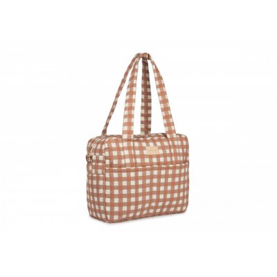 Nobodinoz Hyde Park Přebalovací taška - Terracotta Checks - obrázek