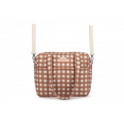 Nobodinoz Hyde Park Přebalovací taška - Terracotta Checks - obrázek