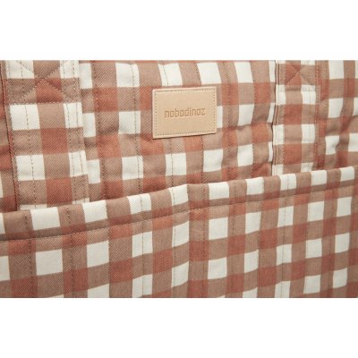 Nobodinoz Hyde Park Přebalovací taška - Terracotta Checks - obrázek