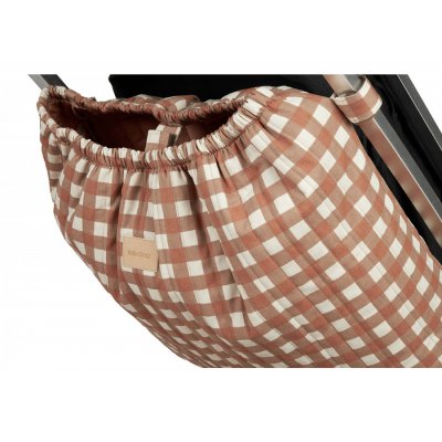 Nobodinoz Hyde Park Taška na kočárek - Terracotta Checks - obrázek