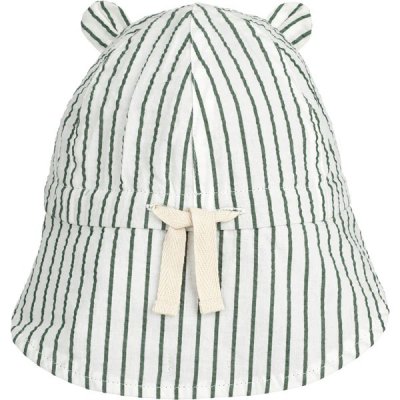 Liewood Gorm Oboustranný klobouček - Stripe Garden Green/Creme de la Creme, vel. 0 - 3 měsíce - obrázek