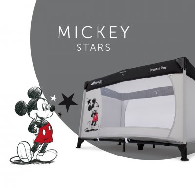 Hauck Cestovní postýlka Dream N Play Mickey Stars - obrázek