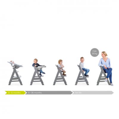 Hauck Alpha+ Dřevěná židle - Natural - obrázek