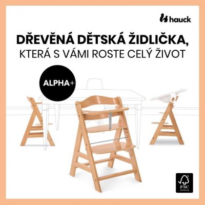 Hauck Alpha+ Dřevěná židle - Natural - obrázek