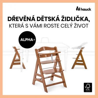 Hauck Alpha+ Dřevěná židle - Walnut - obrázek