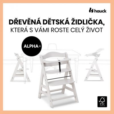 Hauck Alpha+ Dřevěná židle - Creme - obrázek