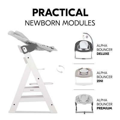 Hauck Alpha+ Dřevěná židle - Creme - obrázek