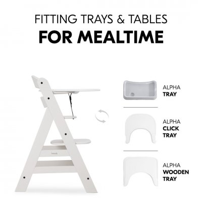 Hauck Alpha+ Dřevěná židle - Creme - obrázek