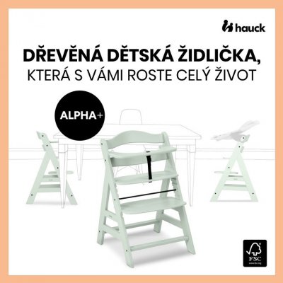 Hauck Alpha+ Dřevěná židle Mint - obrázek
