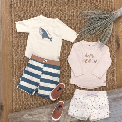 Lässig Rashguard s krátkým rukávem Whale - Milky, 13 - 18 m - obrázek