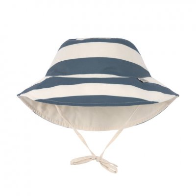 Lässig Bucket Hat Oboustranný klobouček Block Stripes - Milky/Blue, 7 - 18 m