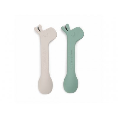 Done by Deer Silikonové lžičky Lalee 2ks - Zelené - obrázek