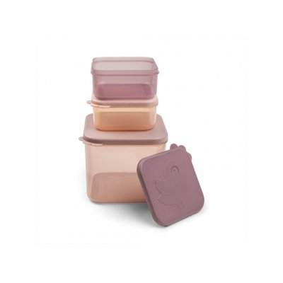 Done by Deer Potravinové boxy Elphee, vel. M 3ks - Růžové - obrázek