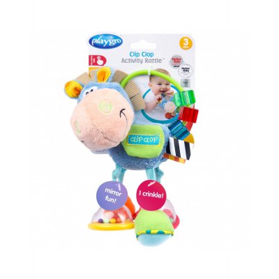 Playgro Chrastítko Oslík - Modré - obrázek