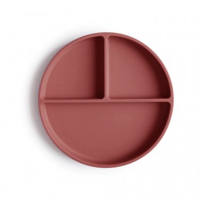 Nuuroo Mingo Silikonový dělený talíř - Mahogany - obrázek