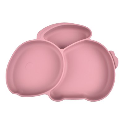 Martons Silikonová miska s přísavkou Rabbit - Dark Pink