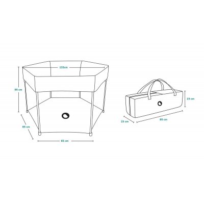 Lionelo Hrací ohrádka Roel - Green Limon - obrázek
