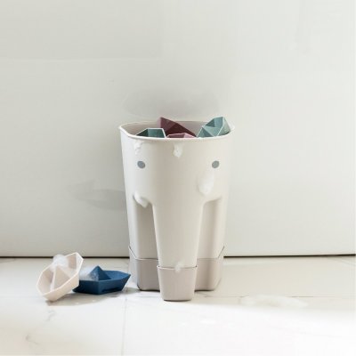 Shnuggle Ellie Úložný košík na hračky do vany - Grey - obrázek