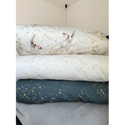 MimiLove Dětské oboustranné ložní povlečení 100 x 135 cm - Golden Birds - obrázek