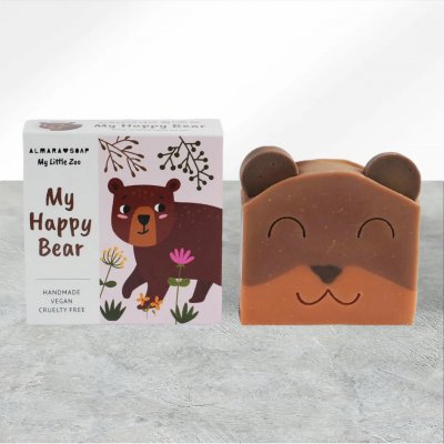 Almara Soap My Little Zoo Přírodní mýdlo pro děti - My Happy Bear - obrázek