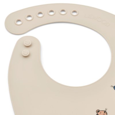 Liewood Tilda Silikonový bryndák 2 ks - Leopard Multi Mix - obrázek