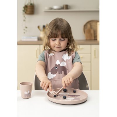 Done by Deer Foodie Dětský příbor Happy Dots - Růžový - obrázek