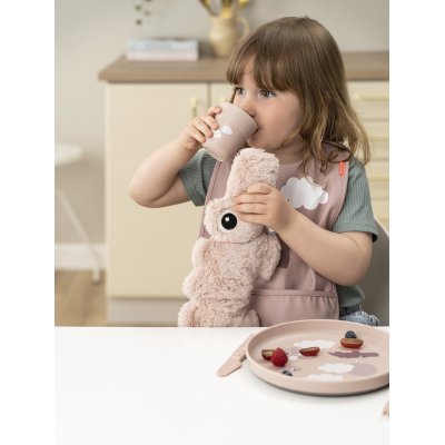 Done by Deer Foodie Talíř Happy Clouds - Růžový - obrázek