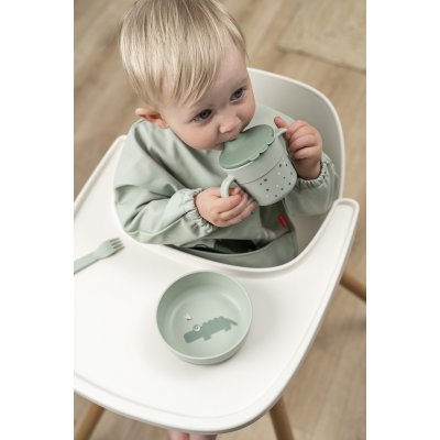 Done by Deer Foodie Hrneček s pítkem Happy Dots - Zelený - obrázek