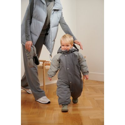 Leokid Zimní kombinéza Color Block - Fjord Gray, vel. 12 - 18 měsíců (vel. 80) - obrázek