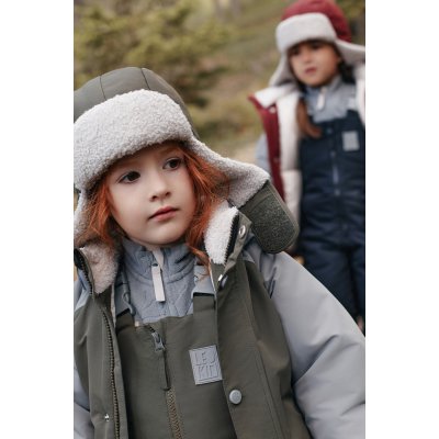 Leokid Zimní čepice Color Block - Green Scape, vel. 3 - 4 roky - obrázek