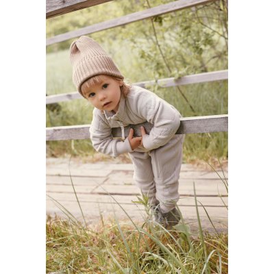 Leokid Fleecový overal Snowberry - Sand Shell, vel. 9 - 12 měsíců (vel. 74) - obrázek