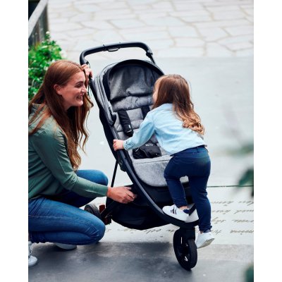 Thule Spring Městský kočárek - Black/Grey Melange - obrázek