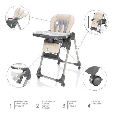 Zopa Dětská židlička Monti 2 - Diamond Beige - obrázek