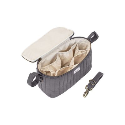 3 Sprouts Organizér na kočárek prošívaný - Charcoal Grey - obrázek