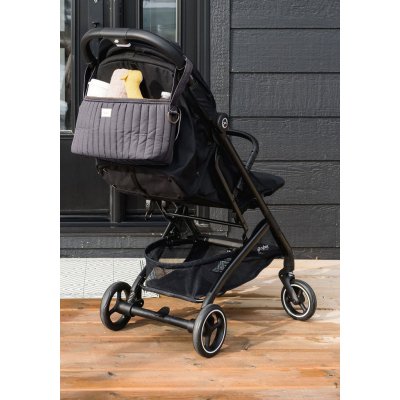 3 Sprouts Organizér na kočárek prošívaný - Charcoal Grey - obrázek