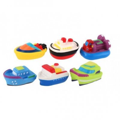 Teddies Gumové lodičky do vany, 6 ks