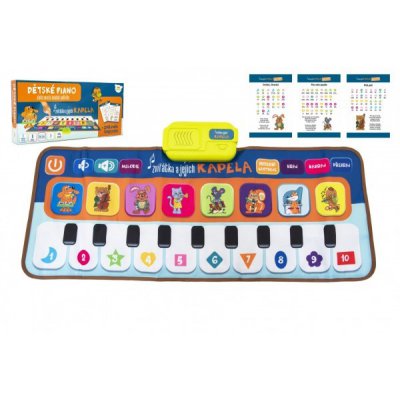 Teddies Elektronická hrací podložka Piano - Zvířátka a jejich kapela - obrázek
