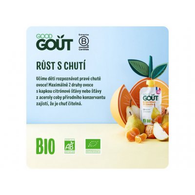 Good Gout BIO hruška s  klementinkou - Kapsička 120 g - obrázek
